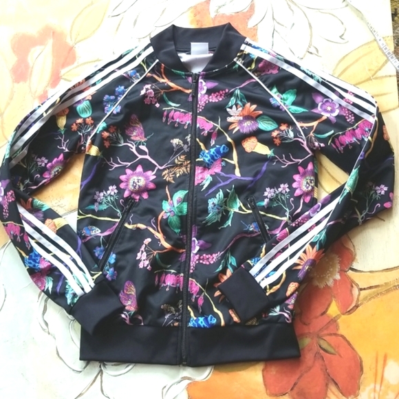ADIDAS x FARM RIO 2017 Ltd Ed Floral Zip TRACK JACKET *XS nwot & LEGGINGS SET *M - Picture 5 of 16